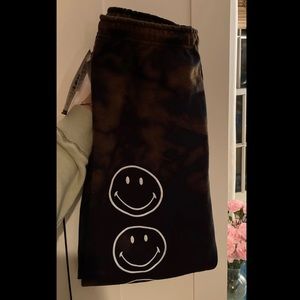 Pacsun bleach dyed sweatpants unisex